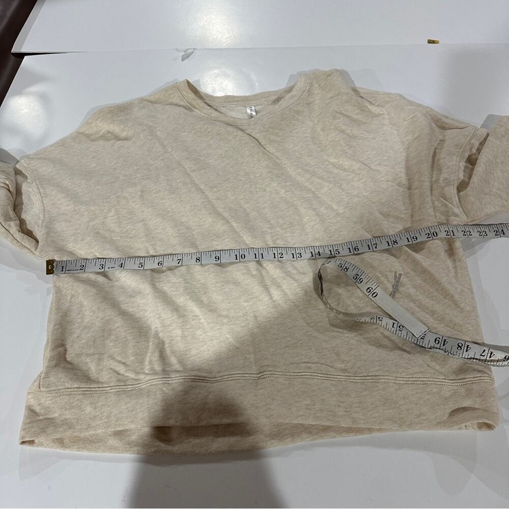 Fabletics Cream Long Sleeve Pullover Sweater Size… - image 7